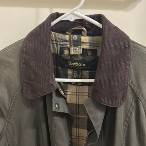 Women’s Barbour classic wax jacket, size 8, green